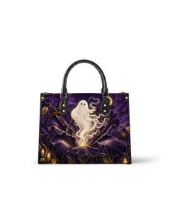 Noir Petal Leather Handbag