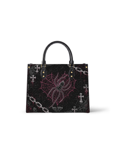 Web of Devotion Leather Handbag
