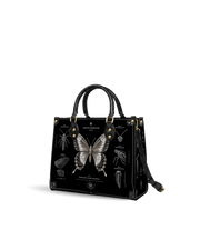 Silver Morpho Leather Handbag