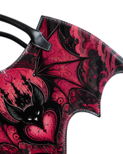 Crimson Heart Bat Castle Bat Wing Bag