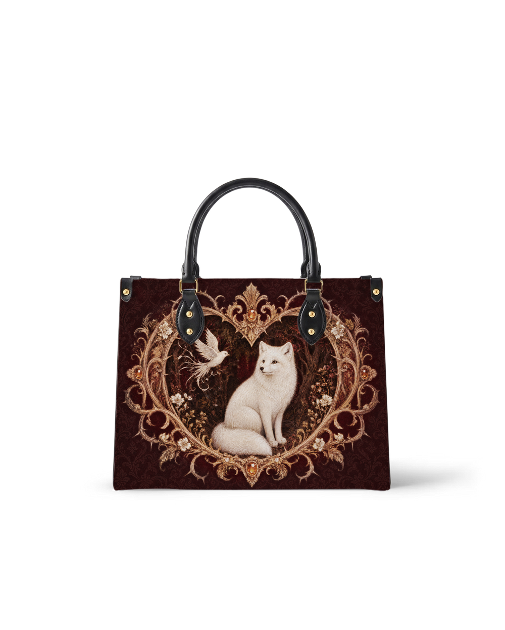 Vulpine Dove Leather Handbag