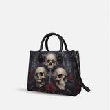 Trinity Skulls Leather Handbag