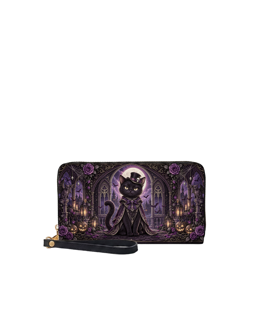 Vespercat  Long Zip Wallet
