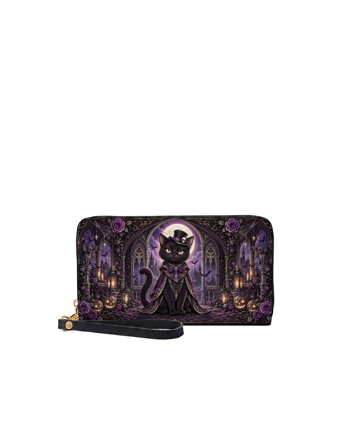 Vespercat  Long Zip Wallet