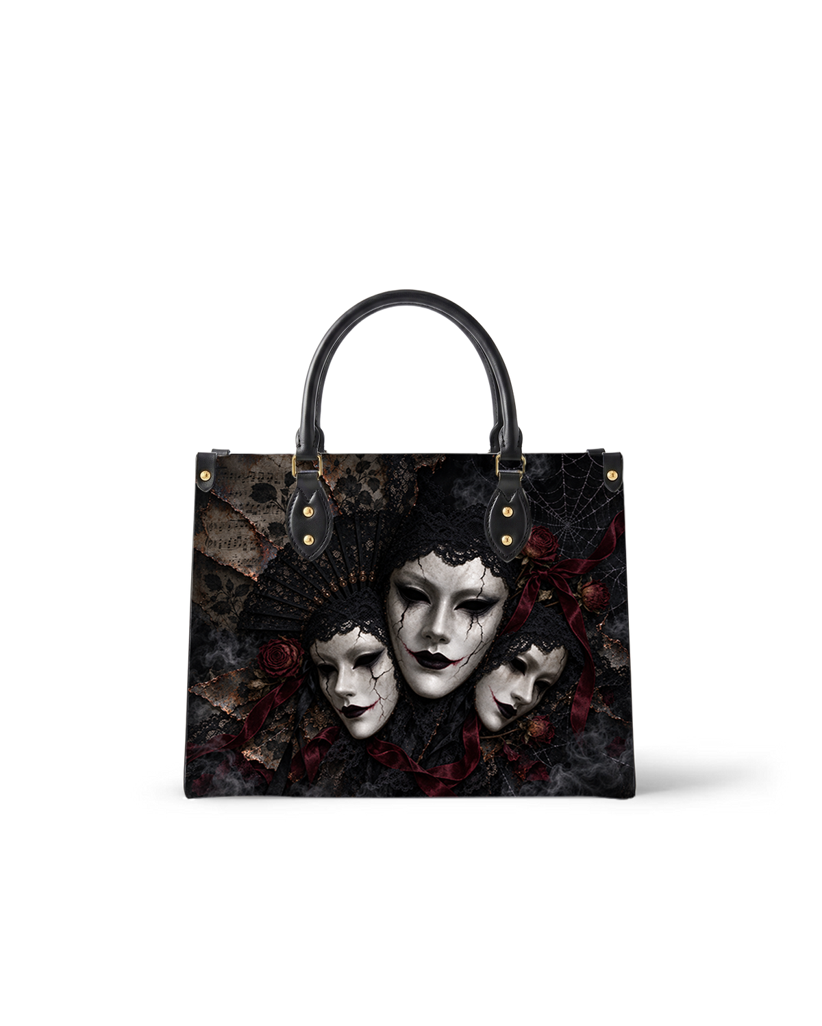 MaskOde Leather Handbag