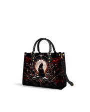 Winter Cat Leather Handbag