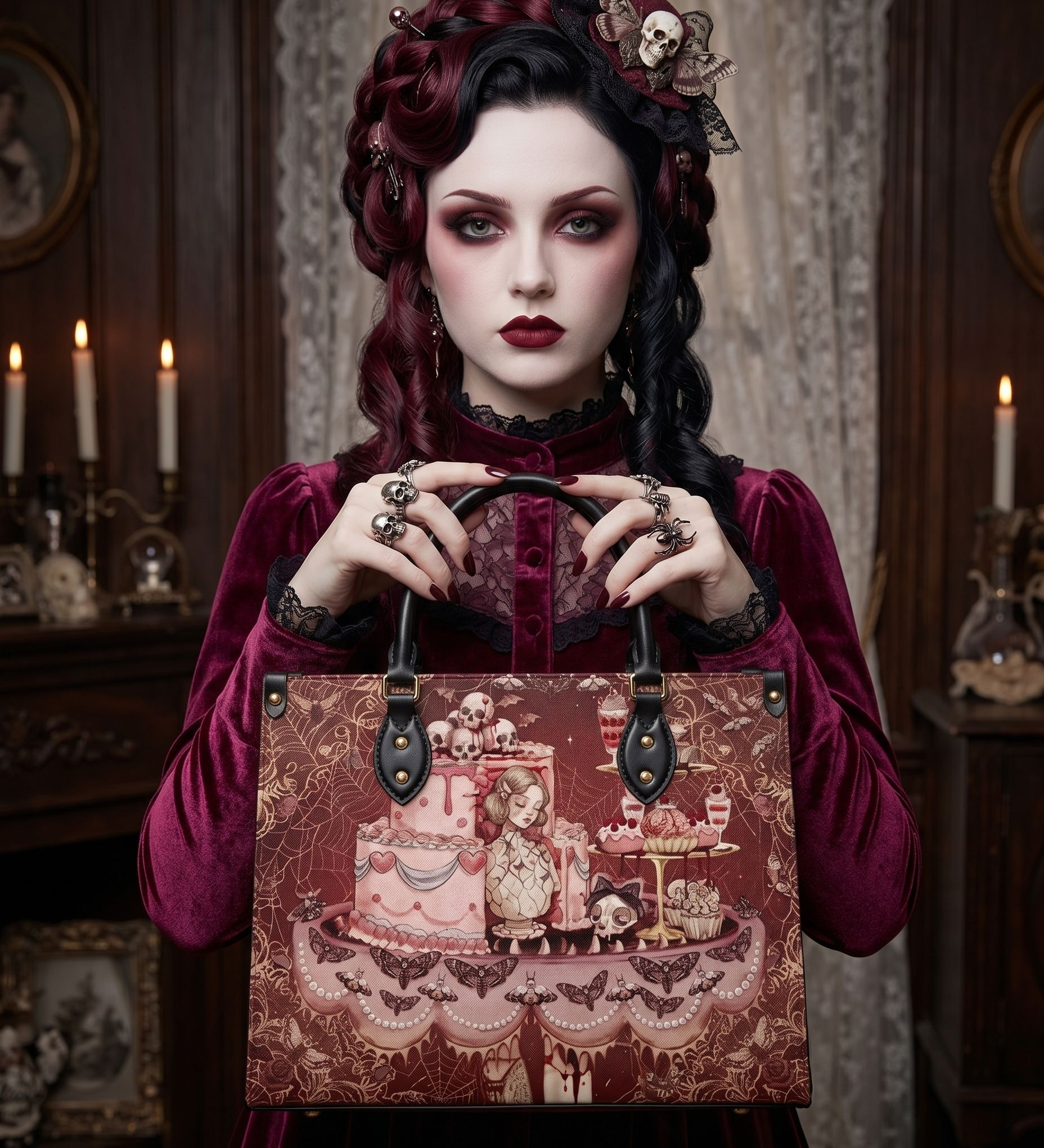Suger crypt Leather Handbag