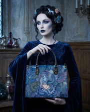 Oceanic Dreamscape Leather Handbag