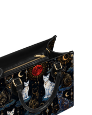 Crimson Moon Leather Handbag