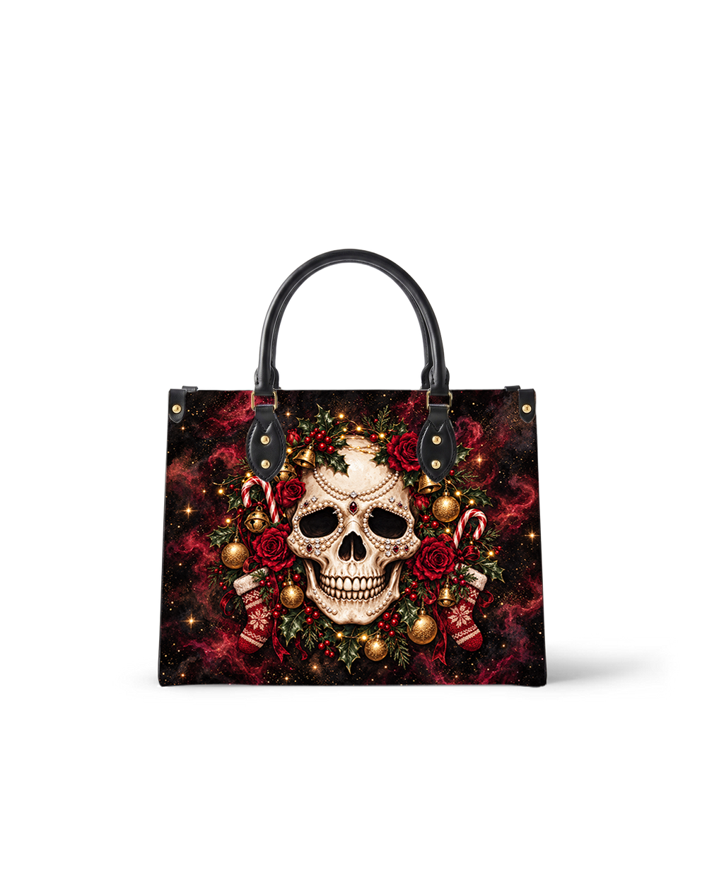Skull Noel Leather Handbag