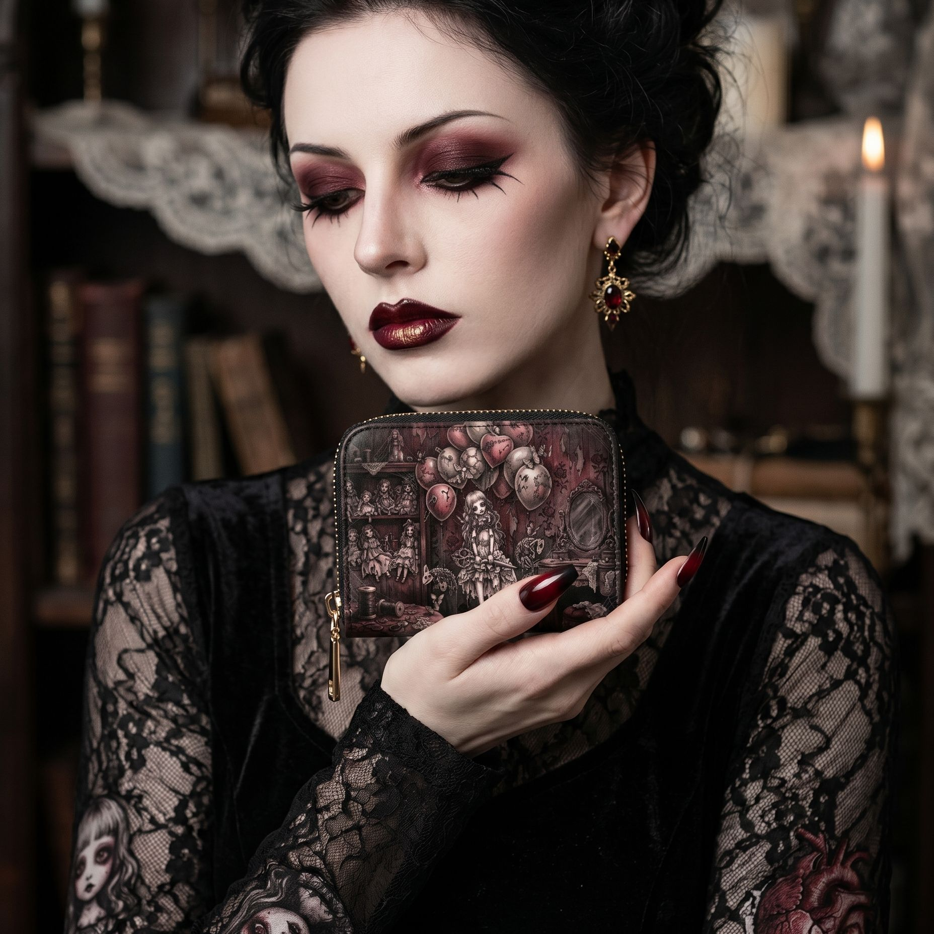 Velvet Shadows Mini Wallet