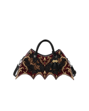 Crimson Filigree Bat Wing Bag