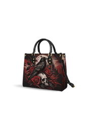 Raven's Bone Leather Handbag