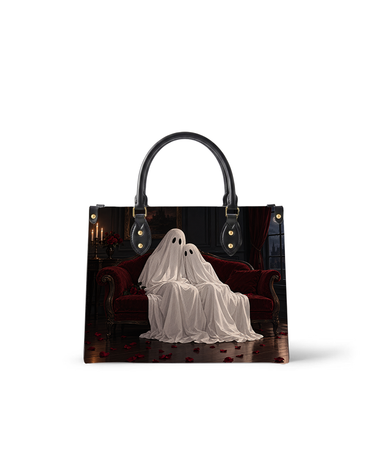 Ghost Lovers Leather Handbag