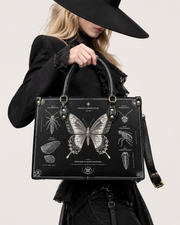 Silver Morpho Leather Handbag