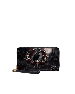 Death Wreath Long Zip Wallet