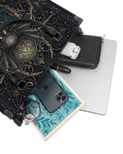 Lunar Grimoire Leather Handbag