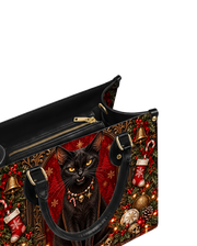 Crimson Kitty Leather Handbag