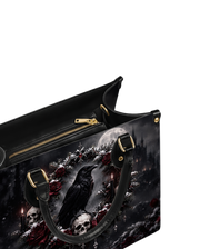 Death Wreath Leather Handbag