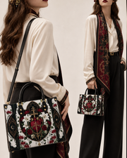 Sacred Heart Lily Leather Handbag