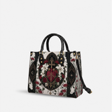 Sacred Heart Lily Leather Handbag