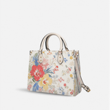 Hibiscus Breeze Leather Handbag