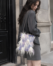 Dreamy Purple Fluff Shoulder Bag