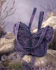 Purple Frayed Butterfly Backpack