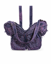 Purple Frayed Butterfly Backpack