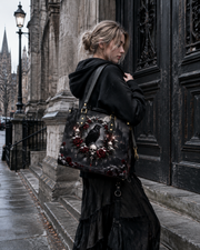 Death Wreath Leather Handbag