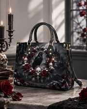 Death Wreath Leather Handbag