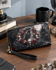 Death Wreath Long Zip Wallet