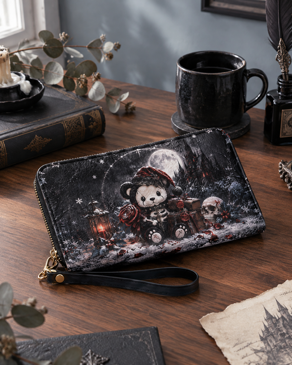 Gothmas Bear Long Zip Wallet