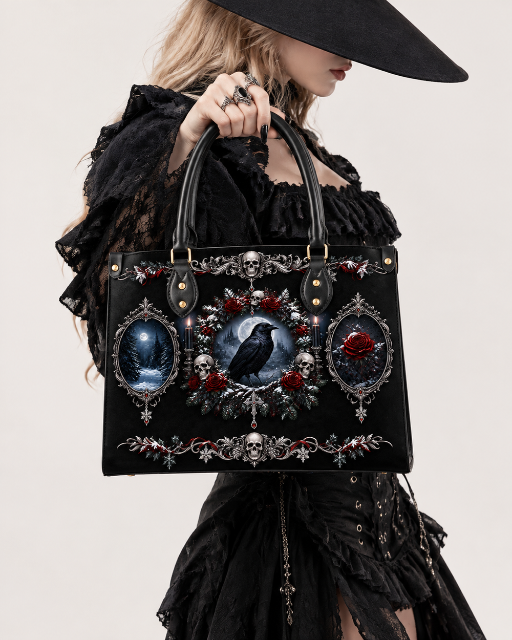 Midnight Vow Leather Handbag