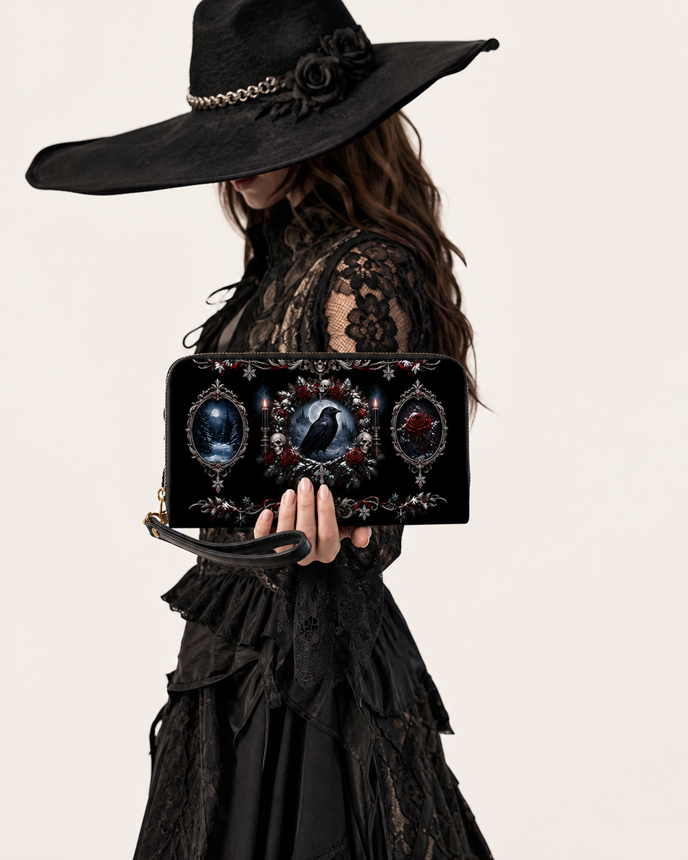 Midnight Vow Long Zip Wallet