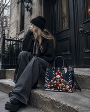 Noir Rite Leather Handbag