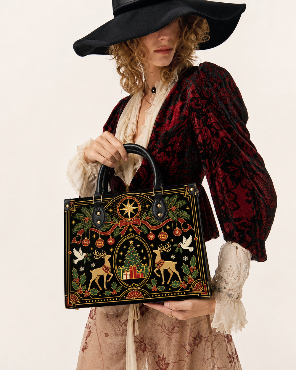 Aura Mark Leather Handbag