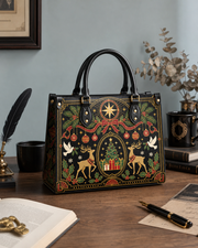 Aura Mark Leather Handbag