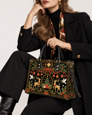 Aura Mark Leather Handbag