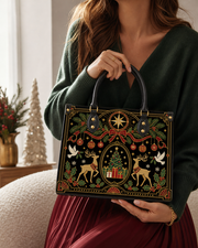 Aura Mark Leather Handbag