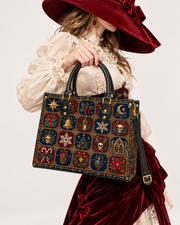 Arcane Grid Leather Handbag