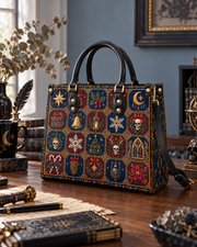 Arcane Grid Leather Handbag