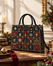 Arcane Grid Leather Handbag