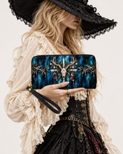 Frosted Antler Long Zip Wallet