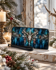 Frosted Antler Long Zip Wallet