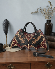 Crimson Filigree Bat Wing Bag