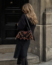 Crimson Filigree Bat Wing Bag