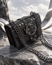 Dark Retro Studded Shoulder Bag