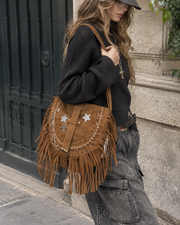 Boho Star Fringe Crossbody Bag