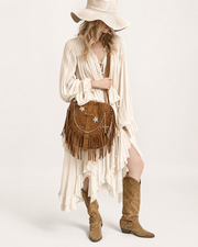 Boho Star Fringe Crossbody Bag